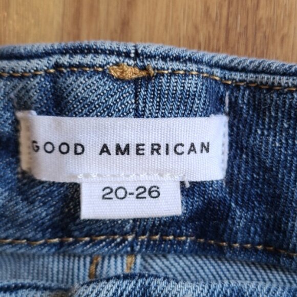 NWT! GOOD AMERICAN GOOD BOY ALWAYS FITS SPLIT HEM JEAN HIGH RISE STRAIGHT 20-26 - Picture 7 of 8